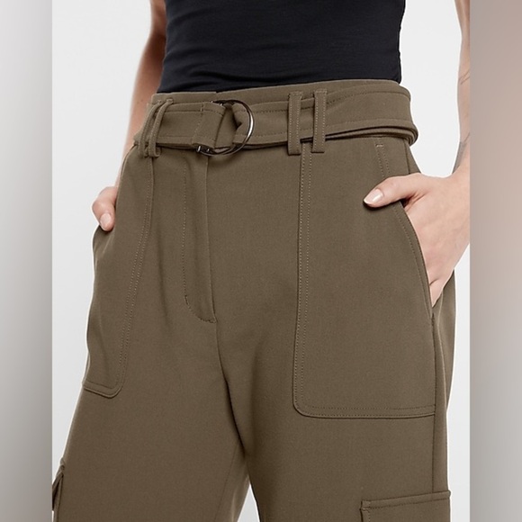 Express Super High Waisted Belted Cargo Pant - Picture 7 of 16